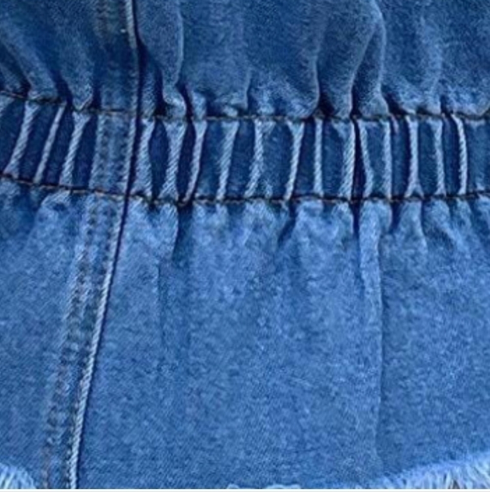 Women's Casual Rolled Sleeve Denim Jacket, Summer - Picture 3 of 3